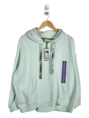 Green Tea Mint Fleece Lined Spring Hoodie Size XXL NWT